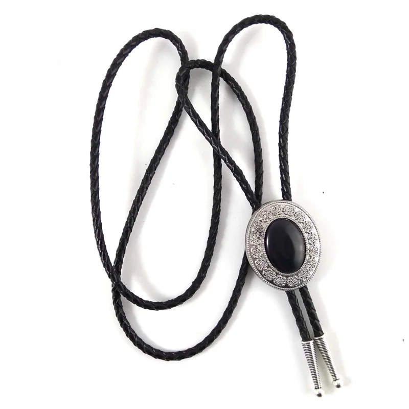 Western Cowboy Bola Tie Oval Black Stone Vintage Indian Art Bolo Tie for Men Accessories Novelty Neckties Fashion Accessories
Western Cowboy Bola Tie Oval Black Stone Vintage Indian Art Bolo Tie for Men Accessories Novelty Neckties Fashion Accessories