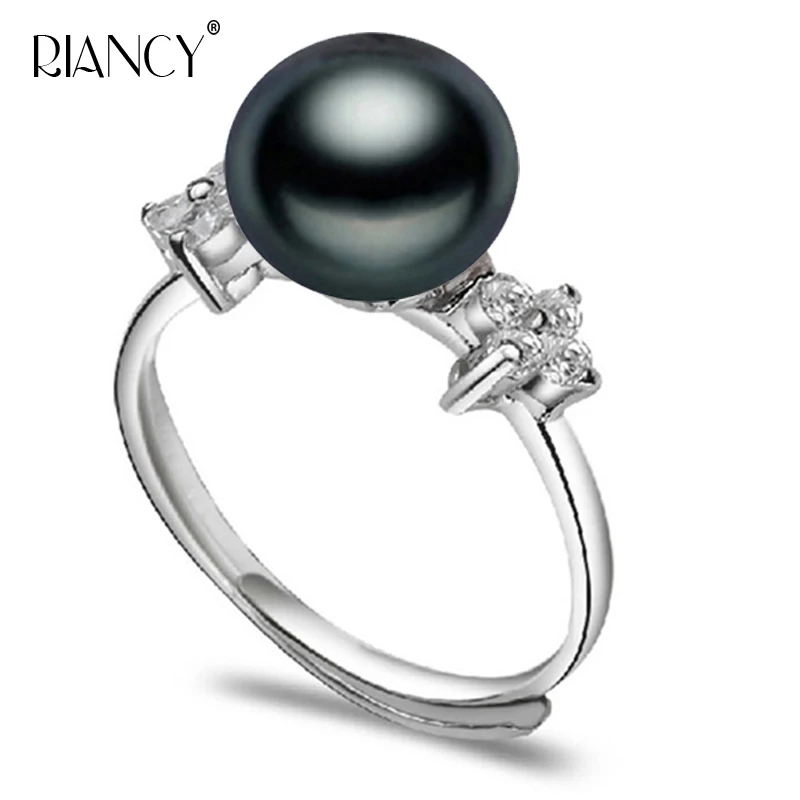 Fashion Natural Freshwater black Pearl Rings Pearl jewelry 925 Sterling Silver Simple Rings for Women Gift
Fashion Natural Freshwater black Pearl Rings Pearl jewelry 925 Sterling Silver Simple Rings for Women Gift