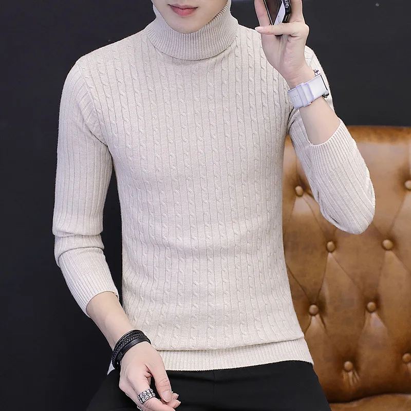 MYAZHOU Men's Elasticity Slim Warm Soft Sweater , Fashion youngster High Neck Tight Skin Warm Twist Knit Sweaters male XS-XXL
MYAZHOU Men's Elasticity Slim Warm Soft Sweater , Fashion youngster High Neck Tight Skin Warm Twist Knit Sweaters male XS-XXL