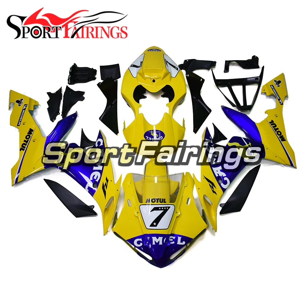 New Yellow Blue "7" Injection Full Fairing Kit For Yamaha YZF R1 2004 2005 2006 YZF-R1 04 05 06 Motorcycle ABS Plastic Body Kits
New Yellow Blue "7" Injection Full Fairing Kit For Yamaha YZF R1 2004 2005 2006 YZF-R1 04 05 06 Motorcycle ABS Plastic Body Kits