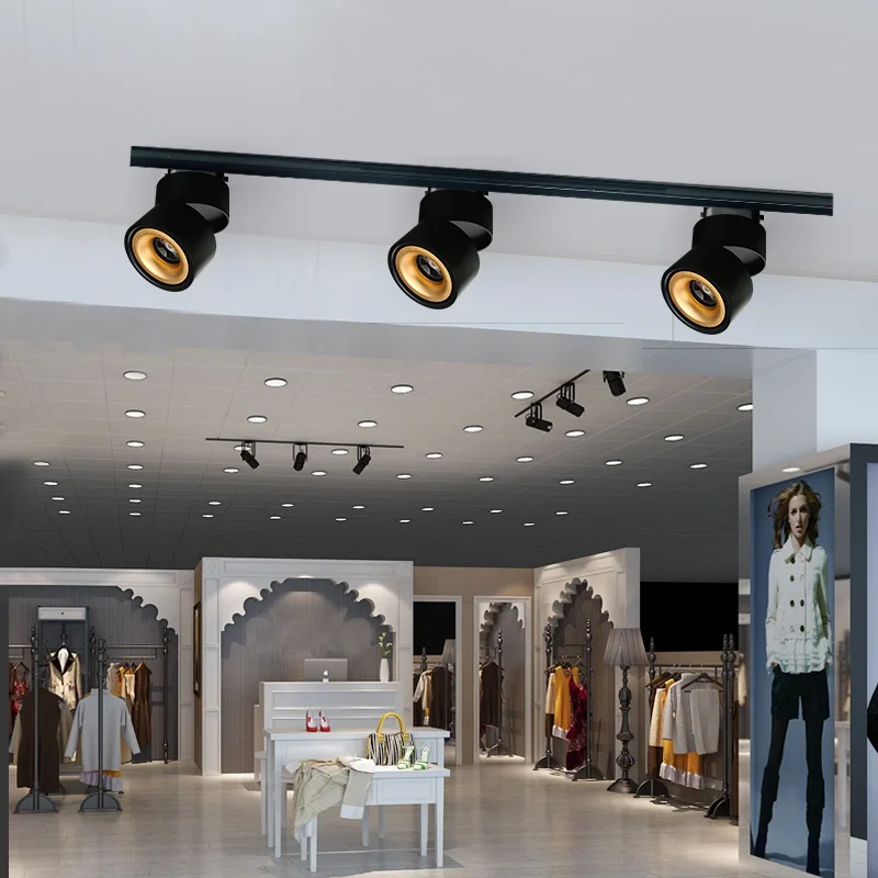 Gold Dimmable LED COB Ceiling Lights 7W 12W Surface Mounted Lamps Spot Light 360 Degree Rotation Track lights | Лампы и освещение