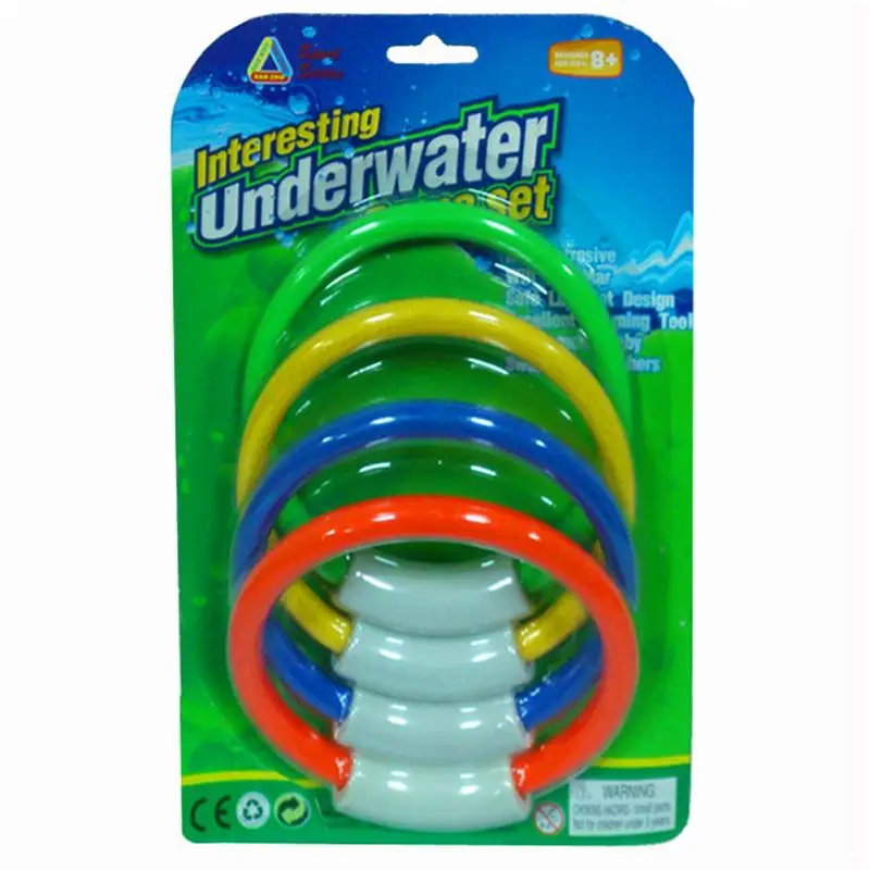 4 шт./упак. Детская кольцо для дайвинга водные игрушки подводного плавания