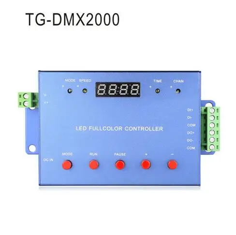 DMX512 controller DC9V~DC24V Maximum output DMX signal 512 group 88 kinds of effects
DMX512 controller DC9V~DC24V Maximum output DMX signal 512 group 88 kinds of effects