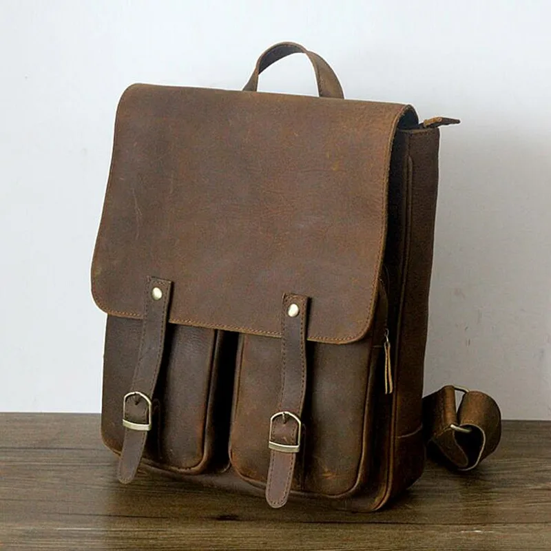 New 2017 High-grade Vintage Cowhide Men Backpack Fashion Genuine Leather Casual Schoolbag Women Shoulder Bag Travel Satchel Bags
New 2017 High-grade Vintage Cowhide Men Backpack Fashion Genuine Leather Casual Schoolbag Women Shoulder Bag Travel Satchel Bags