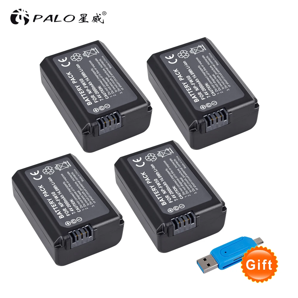 4pcs NP-FW50 NP FW50 2000mAh Rechargeable Battery Digital battery for Sony A6000 a3000 a7s II alpha 55 alpha 7 A72 A7R Nex7 NE
4pcs NP-FW50 NP FW50 2000mAh Rechargeable Battery Digital battery for Sony A6000 a3000 a7s II alpha 55 alpha 7 A72 A7R Nex7 NE