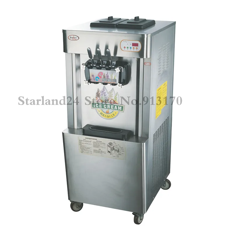 Stainless Steel Ice Cream Machine CE Approval Commercial Soft Serve Ice Cream Machine Vertical Type 220V 22~55liters/H Output
Stainless Steel Ice Cream Machine CE Approval Commercial Soft Serve Ice Cream Machine Vertical Type 220V 22~55liters/H Output