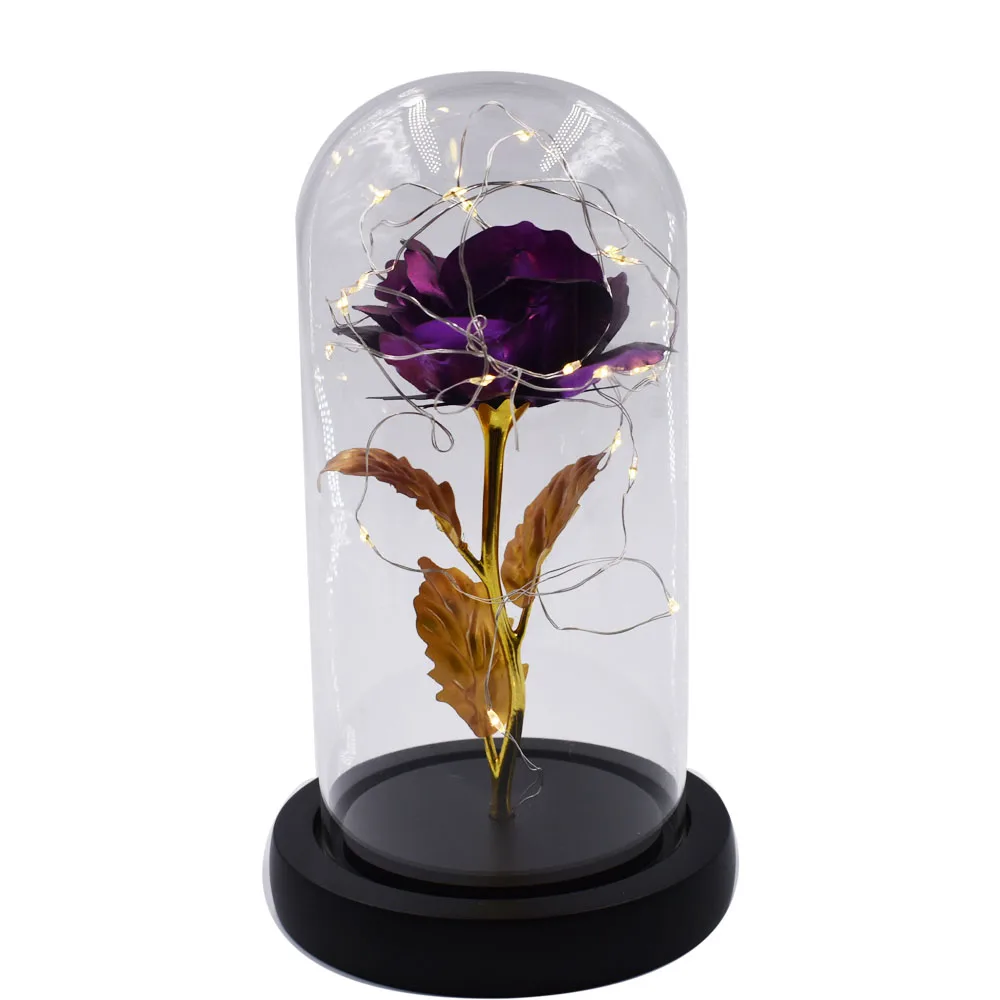 Valentine's Day creative gift 24K gold-plated rose in glass bottle with LED lights gold rose lasting love wedding decoration
Valentine's Day creative gift 24K gold-plated rose in glass bottle with LED lights gold rose lasting love wedding decoration