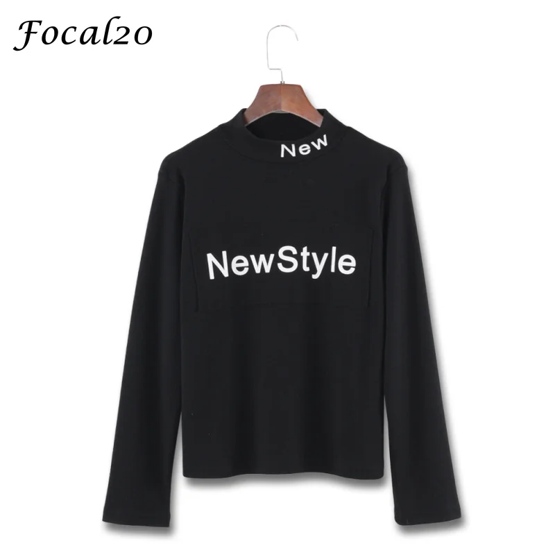 Focal20 Harajuku High Neck Letter Print Women T-shirt Spring Autumn Long Sleeve Turtleneck Slim T Shirt Tee Top Streetwear
Focal20 Harajuku High Neck Letter Print Women T-shirt Spring Autumn Long Sleeve Turtleneck Slim T Shirt Tee Top Streetwear