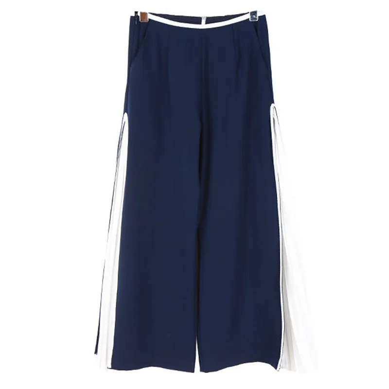 Wide Leg Pants 2018 Women Fashion Capris Spring Summer Pleated Trousers Chiffon Patchwork Pants Ladies Ankle Length Loose Pants
Wide Leg Pants 2018 Women Fashion Capris Spring Summer Pleated Trousers Chiffon Patchwork Pants Ladies Ankle Length Loose Pants