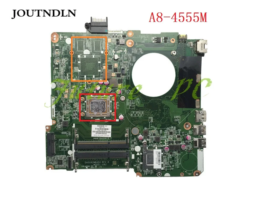 JOUTNDLN для HP 15 n n067nr материнская плата ноутбука DA2U92MB6D0 737140 501 Вт/для A8 4555M работы по