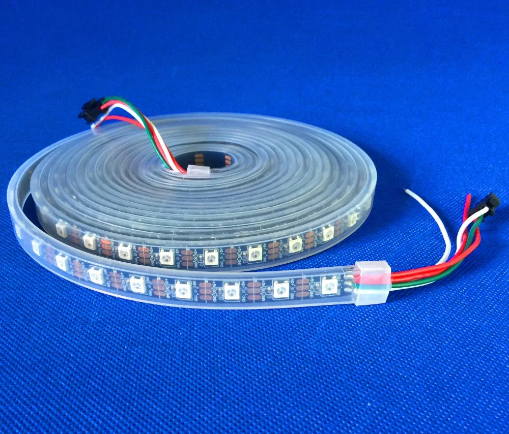 4m 60LEDs/m DC5V addressable SK6812 led pixel strip,waterproof in silicon tube;IP66,60pcs SK6812/M with 60pixels;BLACK PCB
4m 60LEDs/m DC5V addressable SK6812 led pixel strip,waterproof in silicon tube;IP66,60pcs SK6812/M with 60pixels;BLACK PCB