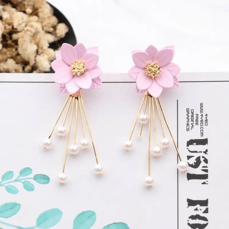 MENGJIQIAO 2018 New Summer Trendy Jewelry Metal Flower Simulated Pearl Tassel Earrings For Women Elegant Drop Boucle D'oreilles
MENGJIQIAO 2018 New Summer Trendy Jewelry Metal Flower Simulated Pearl Tassel Earrings For Women Elegant Drop Boucle D'oreilles