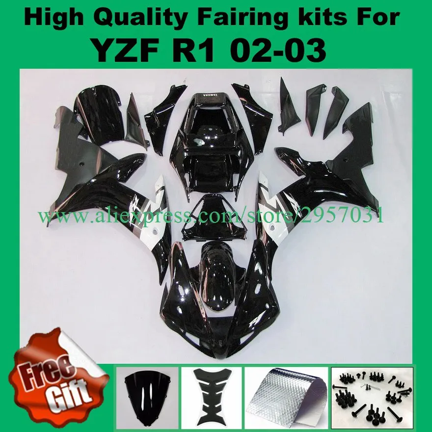 Injection Mold Fairing Kit for YAMAHA YZFR1 02 03 Black White YZF R1 2002 2003 YZFR1000 yzfr1 02 03 Free screws+gifts
Injection Mold Fairing Kit for YAMAHA YZFR1 02 03 Black White YZF R1 2002 2003 YZFR1000 yzfr1 02 03 Free screws+gifts