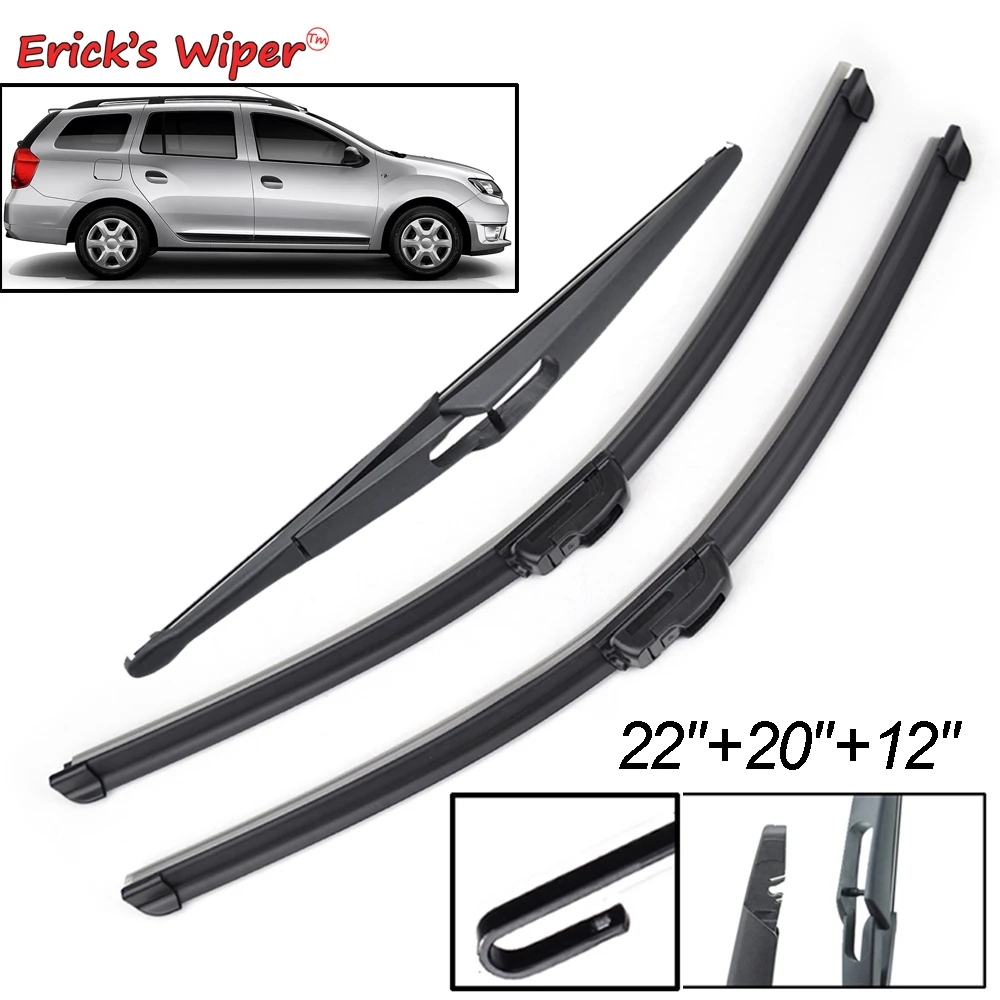 Erick's Wiper Front & Rear Wiper Blades Set Kit For Dacia Renault Logan MK2 MCV 2013 - 2015 Windshield Windscreen 22"+20"+12"
Erick's Wiper Front & Rear Wiper Blades Set Kit For Dacia Renault Logan MK2 MCV 2013 - 2015 Windshield Windscreen 22"+20"+12"