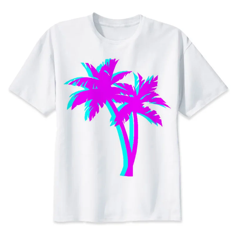 Мужская футболка Vaporwave летняя с принтом для мальчиков аниме брендовая одежда