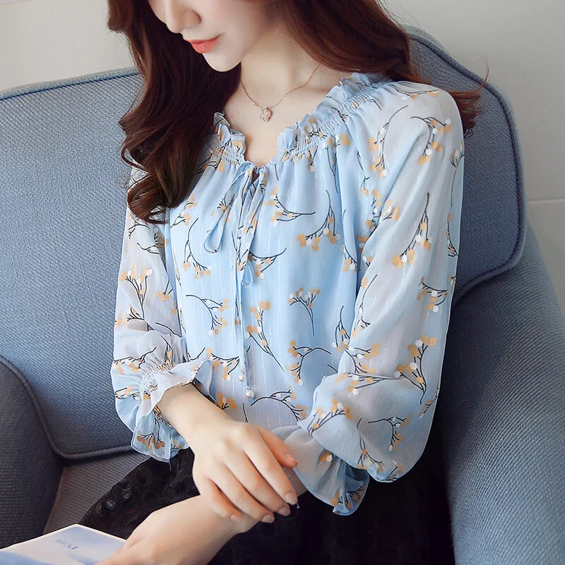 Floral Print Chiffon Blouse Women Sweet Bow Tie Long Sleeve Fashion Casual Chiffon Shirt Tops Plus Size Blouse Streetwear
Floral Print Chiffon Blouse Women Sweet Bow Tie Long Sleeve Fashion Casual Chiffon Shirt Tops Plus Size Blouse Streetwear