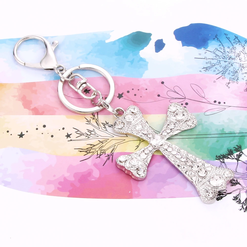 Full Zircon Cross Keychain Charm Crystal Vintage Cute Pendant Torque Sweater Keychain Flawless Ornaments Keychain gift
Full Zircon Cross Keychain Charm Crystal Vintage Cute Pendant Torque Sweater Keychain Flawless Ornaments Keychain gift