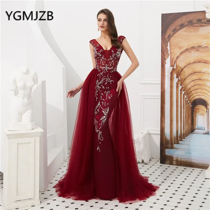 Burgundy Evening Dress Mermaid 2019 V Neck Crystal Beading Sexy Backless Saudi Arabic Long Formal Evening Gown Prom Party Dress
Burgundy Evening Dress Mermaid 2019 V Neck Crystal Beading Sexy Backless Saudi Arabic Long Formal Evening Gown Prom Party Dress