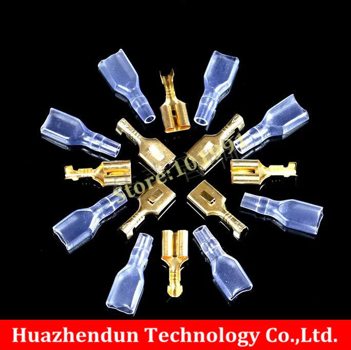SELL in BULK---1000PCS/lot---Gold-plated 6.3mm Crimp Terminal Female Spade Connector + protective sleeve
SELL in BULK---1000PCS/lot---Gold-plated 6.3mm Crimp Terminal Female Spade Connector + protective sleeve