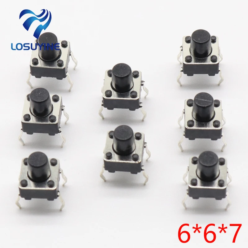 50pcs/lot 6x6x7MM 4PIN G92 Tactile Tact Push Button Micro Switch Direct Self-Reset DIP Top Copper Free Shipping Russia
50pcs/lot 6x6x7MM 4PIN G92 Tactile Tact Push Button Micro Switch Direct Self-Reset DIP Top Copper Free Shipping Russia