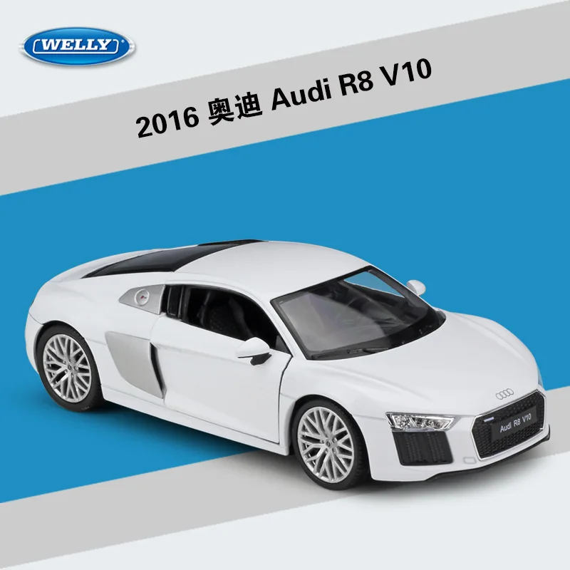 1:24 WELLY Simulator Classic Metal Audi R8 Alloy Diecast Car Model Car Toy Iron Man's Car For Children Birthday Gifts Collection
1:24 WELLY Simulator Classic Metal Audi R8 Alloy Diecast Car Model Car Toy Iron Man's Car For Children Birthday Gifts Collection