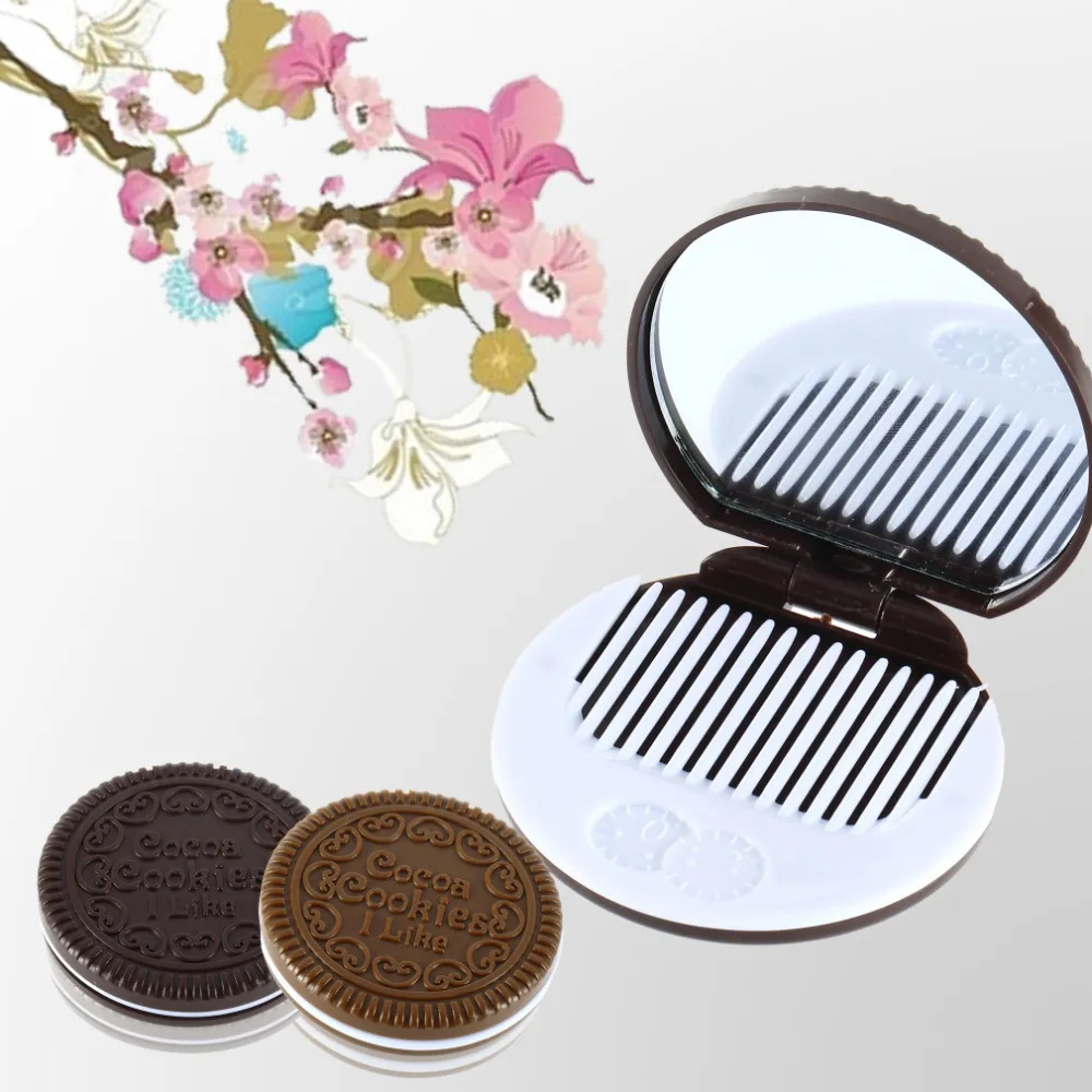 2pcs Cute Chocolate Cookie Shaped Design Makeup Mirror with 1 Comb Lady Women Makeup Tool Pocket Mirror Drop Shipping Wholesale
2pcs Cute Chocolate Cookie Shaped Design Makeup Mirror with 1 Comb Lady Women Makeup Tool Pocket Mirror Drop Shipping Wholesale