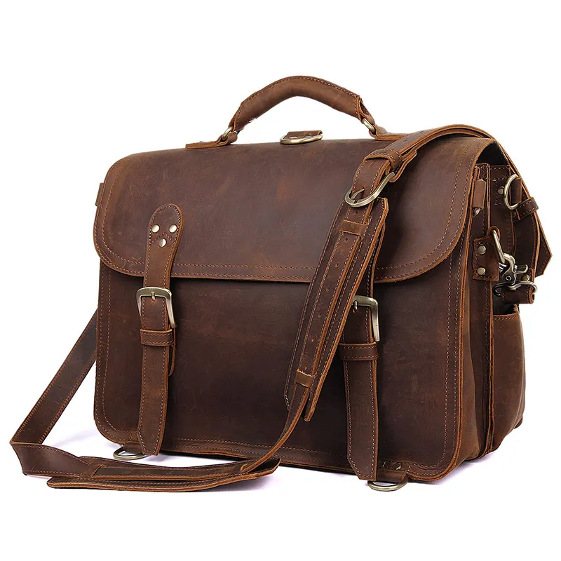 Men's Business Vintage Travel Large 17" Laptop Handbag Shoulder Bags 2018 Cow Leather Big Tote Bag Crazy Horse Travelling Bag
Men's Business Vintage Travel Large 17" Laptop Handbag Shoulder Bags 2018 Cow Leather Big Tote Bag Crazy Horse Travelling Bag