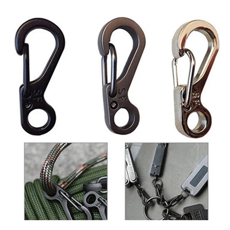 1PC Hot High Quanlity Mini Classic Key Buckle Alloy Solid Color Spring Clip Hook Carabiner | Дом и сад