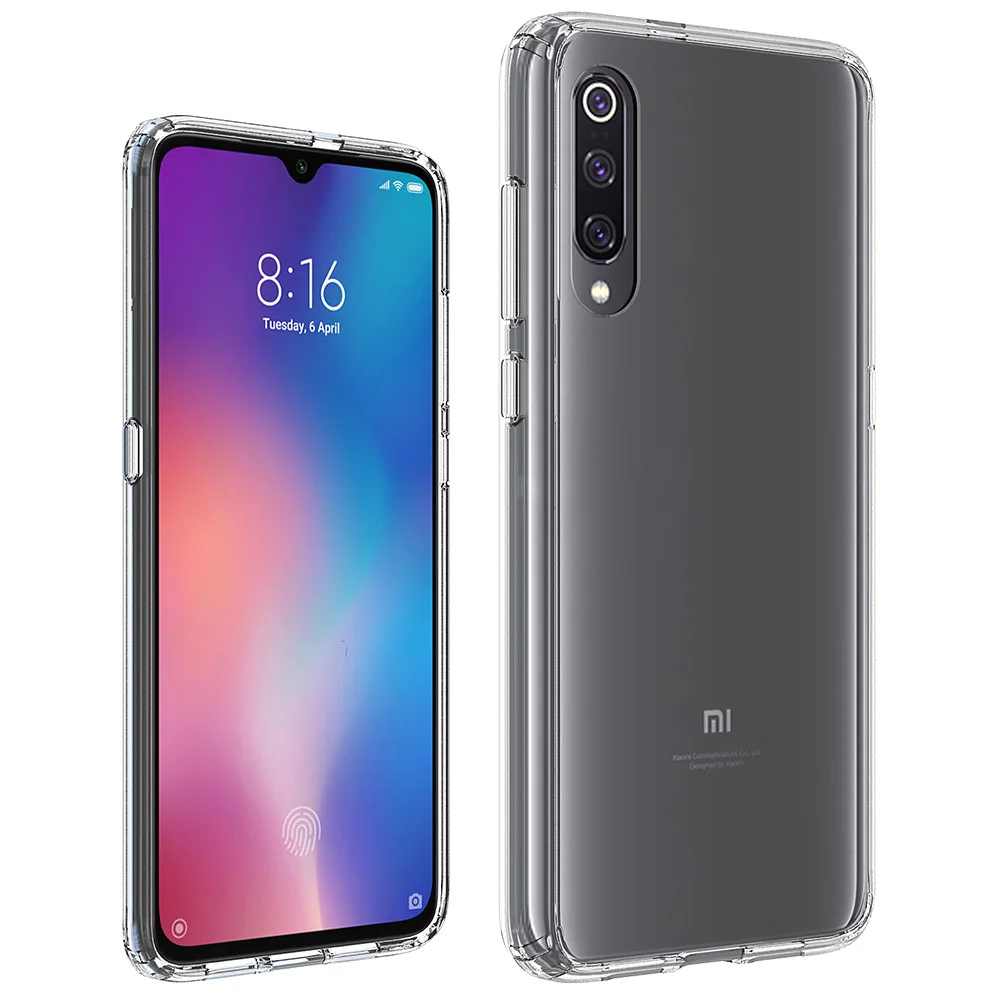 Для Xiaomi 9 чехол Mi9 ударопрочный Прозрачный жесткий тонкий прозрачный защитный Mi