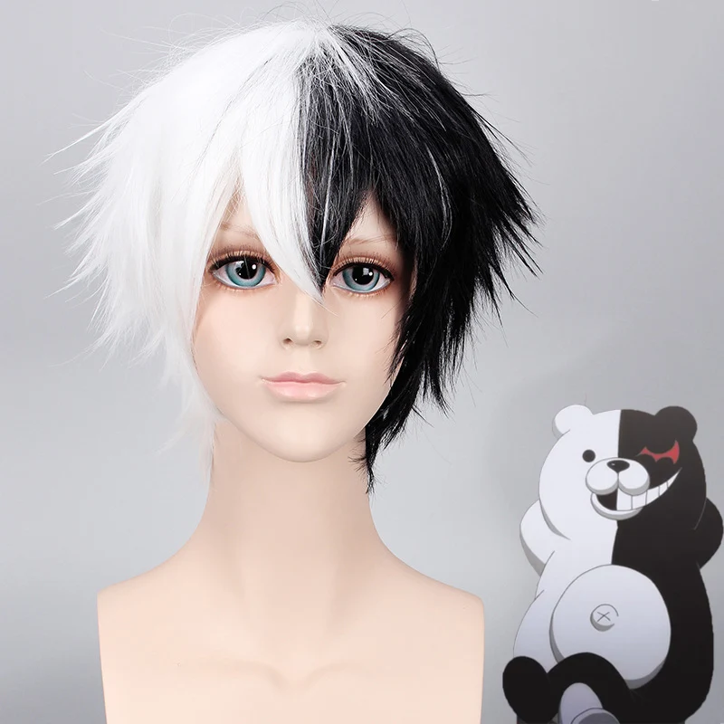 Anime Danganronpa Monokuma Wig Cosplay Costume Dangan Ronpa Women Men Short White Black Synthetic Hair Party Wigs D29377AD
Anime Danganronpa Monokuma Wig Cosplay Costume Dangan Ronpa Women Men Short White Black Synthetic Hair Party Wigs D29377AD