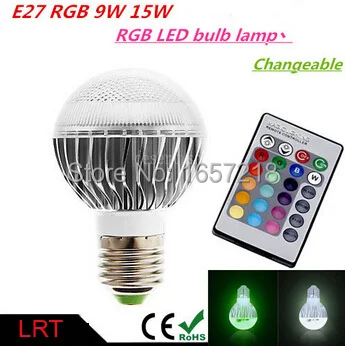 Светодиодная RGB лампа 85-265 в E27 9 Вт 15 Вт, светодиодная лампа с пультом дистанционного управления, многоцветное светодиодное освещение, 1 шт./лот
Светодиодная RGB лампа 85-265 в E27 9 Вт 15 Вт, светодиодная лампа с пультом дистанционного управления, многоцветное светодиодное освещение, 1 шт./лот