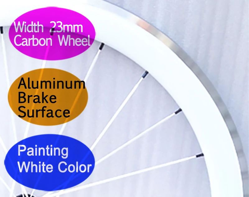 white carbon bike wheel aluminum brake surface width 23mm clincher road bicycle wheelset 38mm 50mm R36 ceramic hub 700C
white carbon bike wheel aluminum brake surface width 23mm clincher road bicycle wheelset 38mm 50mm R36 ceramic hub 700C