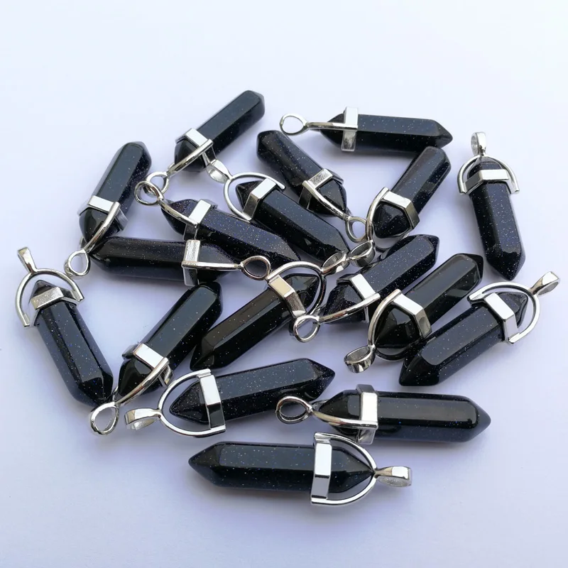 fashion blue sand 24pc charm natural stone crystal High quality chakra pillar Pendants & necklaces for making Jewelry Free
fashion blue sand 24pc charm natural stone crystal High quality chakra pillar Pendants & necklaces for making Jewelry Free