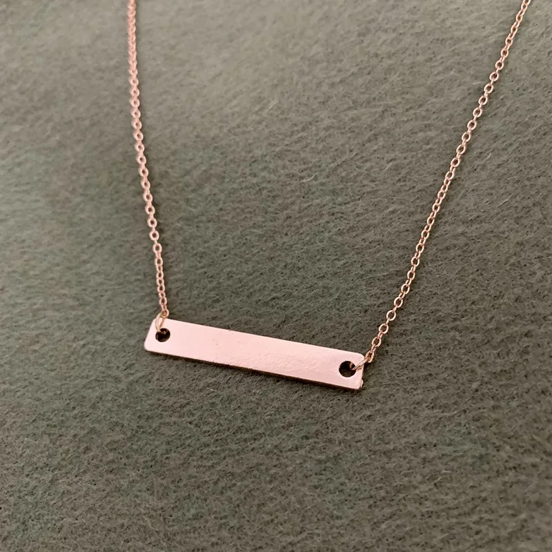 Rose Gold Bar Rod Pendant Necklace Exquisite 3D Heart Tree Leaves Charms Women Jewelry Girlfriends Gift Dropshipping | Украшения и