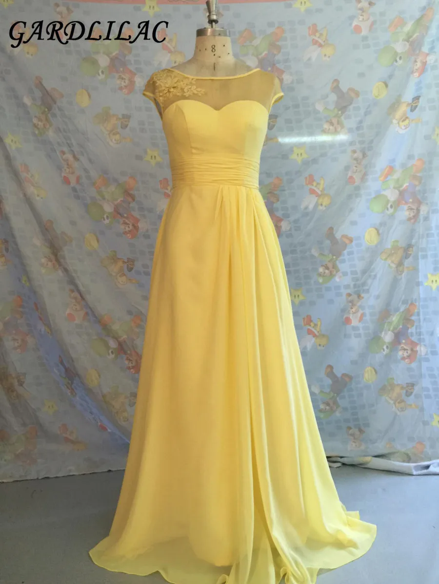 Plus Size Long Bridesmaid Dresses 2019 Yellow Chiffon Wedding Party Gown Cap Sleeves Maid of Honor Long Prom Gown
Plus Size Long Bridesmaid Dresses 2019 Yellow Chiffon Wedding Party Gown Cap Sleeves Maid of Honor Long Prom Gown