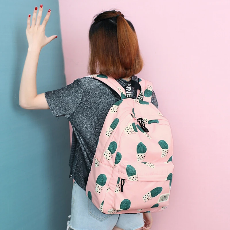 New Teenager Girls School Bag Women Travel Cactus Print Multi-Functional Knapsacks Big Capacity Casual Back Bag Mochila Feminina
New Teenager Girls School Bag Women Travel Cactus Print Multi-Functional Knapsacks Big Capacity Casual Back Bag Mochila Feminina