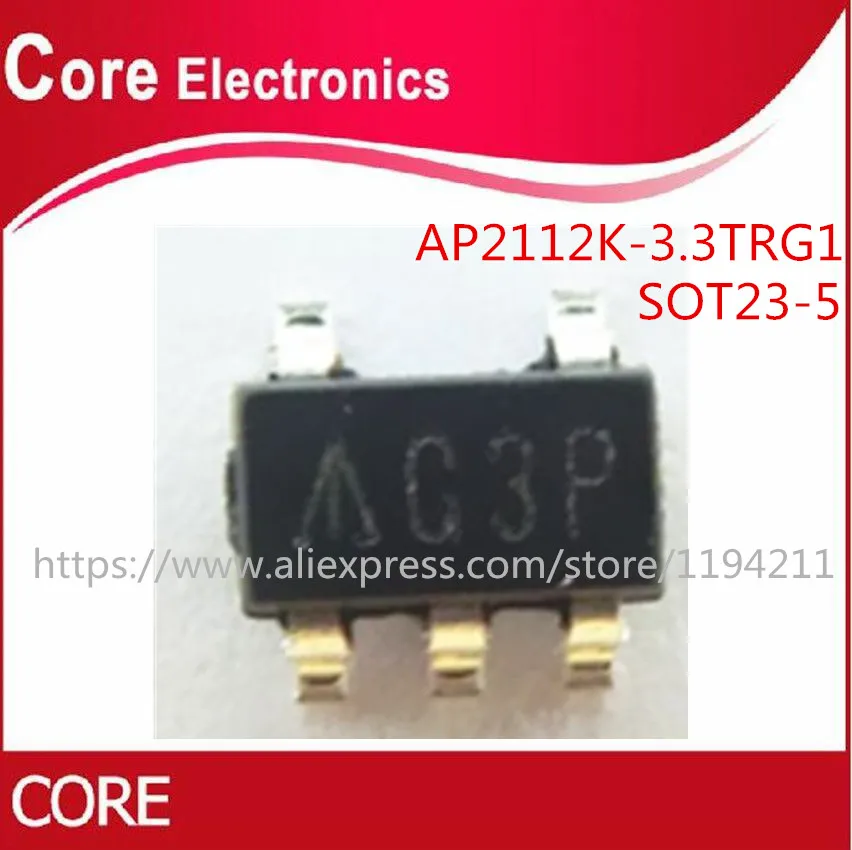 100 шт./лот AP2112K 3.3TRG1 IC REG LDO 3 V 0.6A SOT25 2112 AP2112|Интегральные схемы| |
