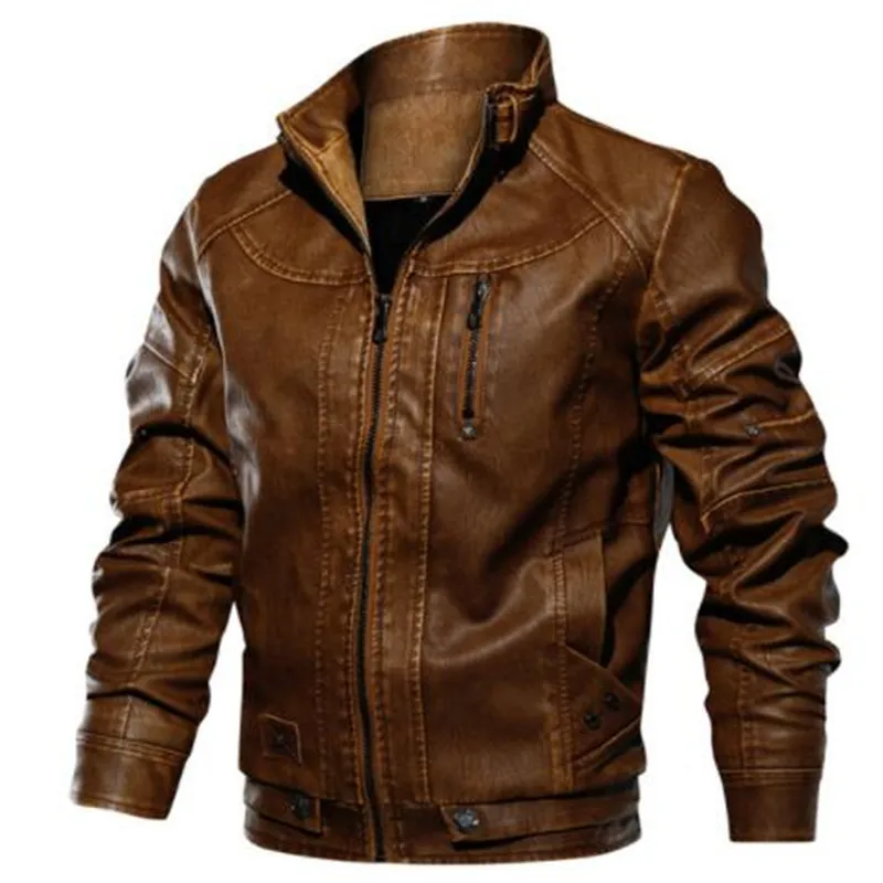 Euro Size PU Leather Jacket Men Leather Standing Collar Jackets Coat Mens Leather Jacket And Coats jaqueta de couro Dropshipping
Euro Size PU Leather Jacket Men Leather Standing Collar Jackets Coat Mens Leather Jacket And Coats jaqueta de couro Dropshipping