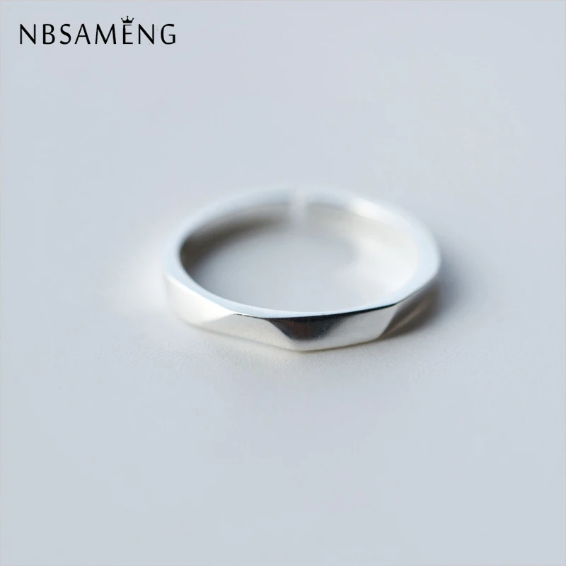 NBSAMENG 100% 925 Sterling Silvr Glossy Rhombic Rings Opening Adjustable For Women Men Couples Wedding Ring Jewelry
NBSAMENG 100% 925 Sterling Silvr Glossy Rhombic Rings Opening Adjustable For Women Men Couples Wedding Ring Jewelry