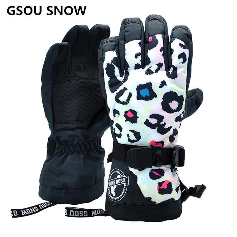 GSOU SNOW зимние перчатки женские горные лыжи варежки горнолыжные сноуборд беговые
