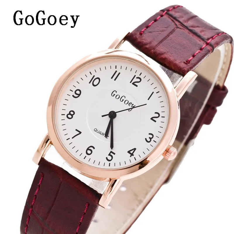 Hot Sale Gogoey Brand rose gold case leather watches men women fashion dress quartz wristwatch G844
Hot Sale Gogoey Brand rose gold case leather watches men women fashion dress quartz wristwatch G844