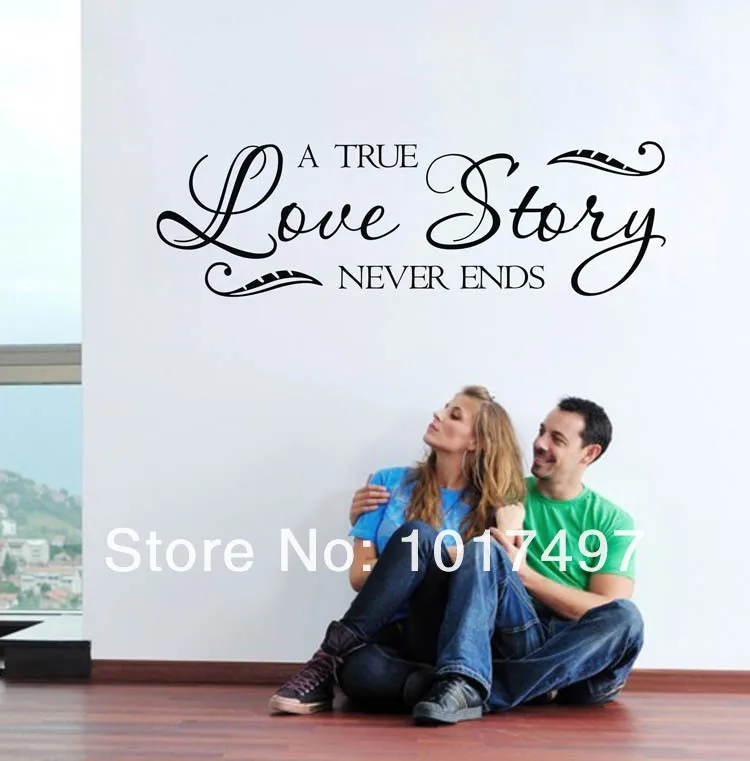 Multiple color real true love stories never ends love quotes vinyl wall Stickers bedroom decor decal
Multiple color real true love stories never ends love quotes vinyl wall Stickers bedroom decor decal