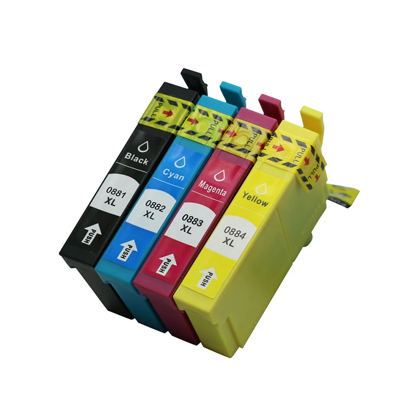 4 color 1set compatible epson 88 t0881 ink cartridge for CX4400/CX4450/CX7400/CX7450/N11 NX110/NX215/NX300/NX305/NX415
4 color 1set compatible epson 88 t0881 ink cartridge for CX4400/CX4450/CX7400/CX7450/N11 NX110/NX215/NX300/NX305/NX415