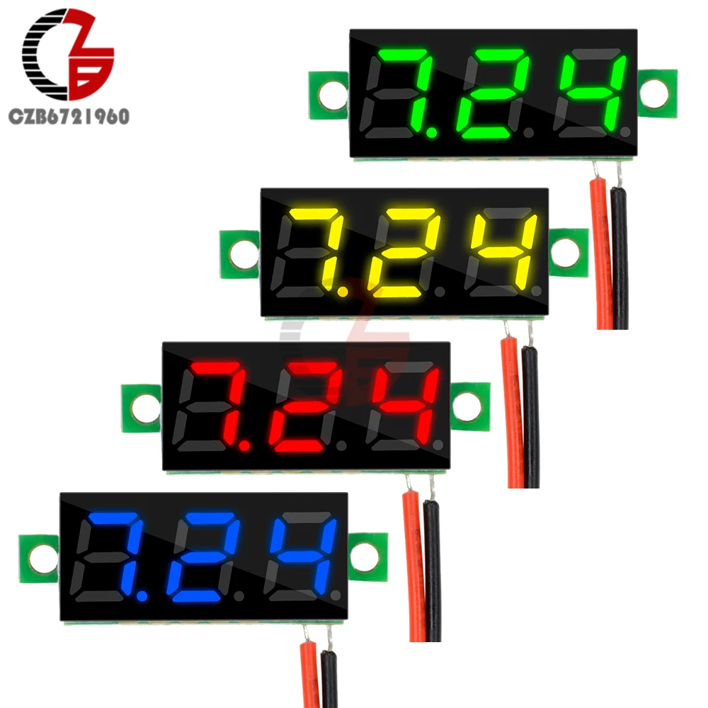Цифровой мини вольтметр с ЖК дисплеем 2 5 30 в 0 28 дюйма|mini digital|wire wiredetector voltage |