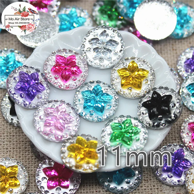 11mm 100pcs mix color acrylic flower Flat back Cabochon Art Supply Decoration Charm Craft
11mm 100pcs mix color acrylic flower Flat back Cabochon Art Supply Decoration Charm Craft