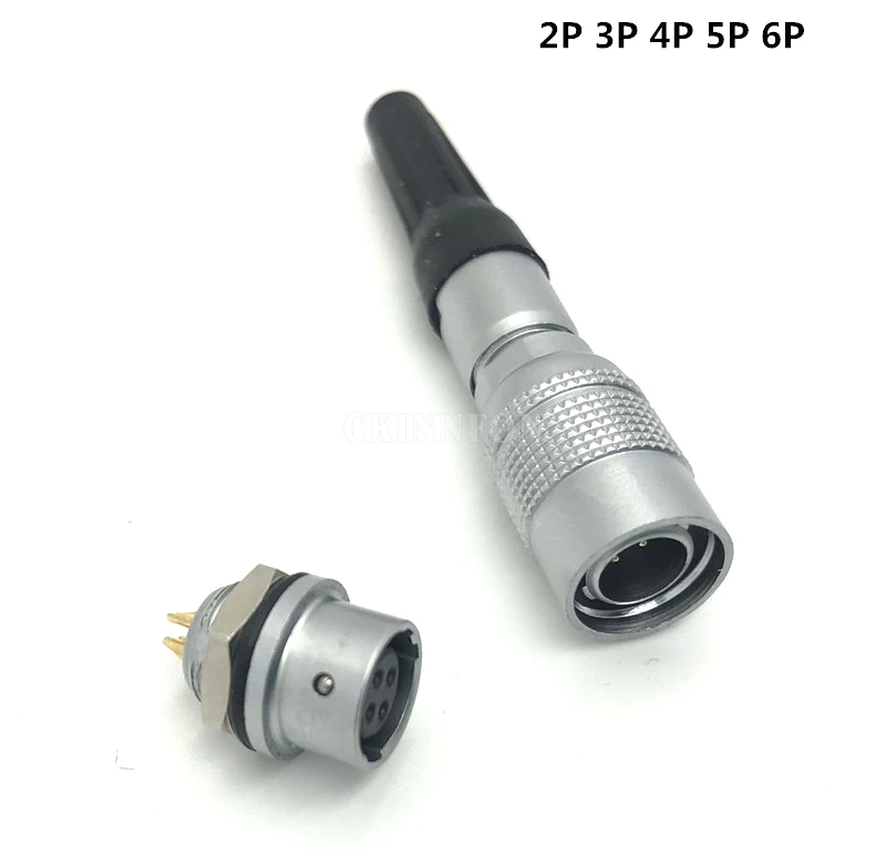 

DHL 200PCS 8mm 2Pin 4Pin 6Pin XLR plug Aviation Connector Push Pull Circular FGG Plug + EGG Socket + Cover Series