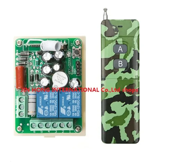 AC220V 2CH RF Wireless Remote Control System teleswitch Camouflage colors transmitter &1 receiver universal gate remote control
AC220V 2CH RF Wireless Remote Control System teleswitch Camouflage colors transmitter &1 receiver universal gate remote control
