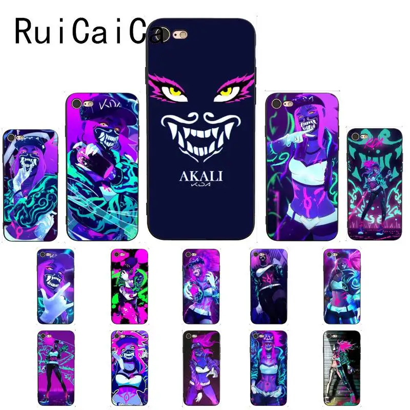 Чехол для телефона Ruicaica League of legends KDA akali Game Customer High iPhone 5 5Sx 6 7 7plus 8 8Plus X XS MAX XR