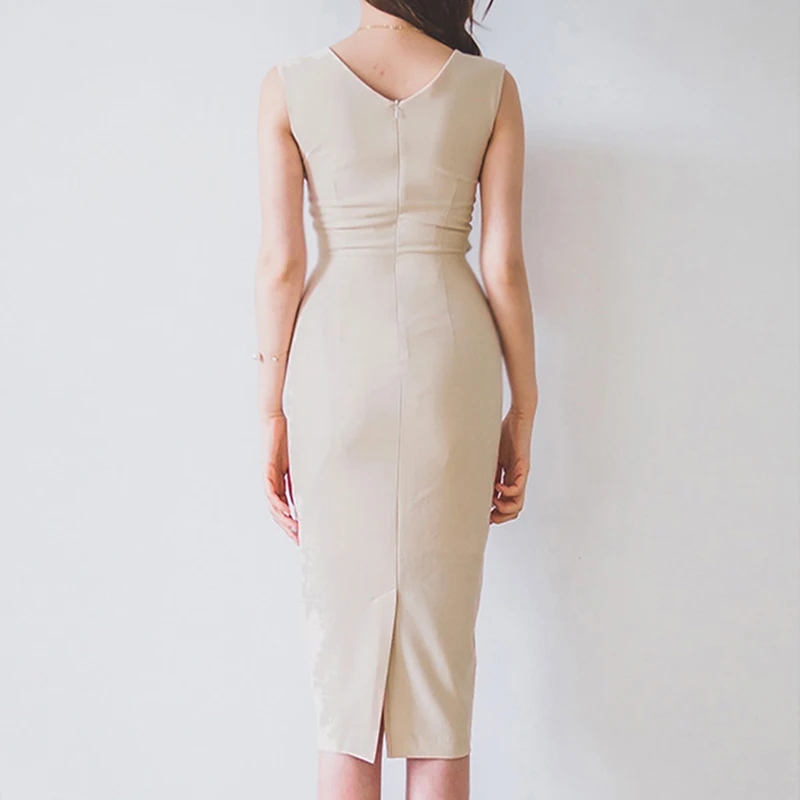17zq Summer Women Dresses Office Lady Pencil Dress Elegant Temperament Bandages Slim Female V-Neck Fashion Dress Robes D8603
17zq Summer Women Dresses Office Lady Pencil Dress Elegant Temperament Bandages Slim Female V-Neck Fashion Dress Robes D8603