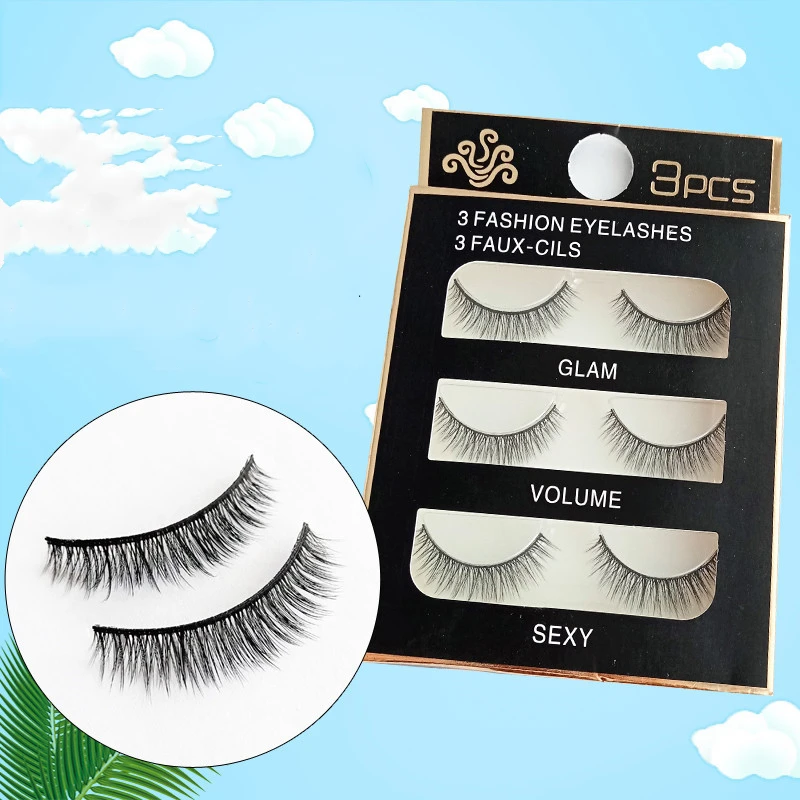 Fashion 3 Pairs Natural False Eyelashes Crisscross Long Makeup 3D Lashes Eyelash Extension Eyelashes For Beauty Makeup Tools
Fashion 3 Pairs Natural False Eyelashes Crisscross Long Makeup 3D Lashes Eyelash Extension Eyelashes For Beauty Makeup Tools